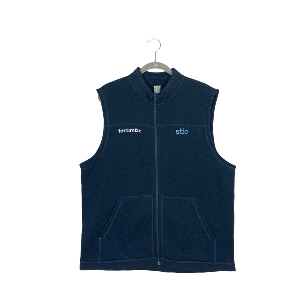 Stio navy wilcox fleece vest